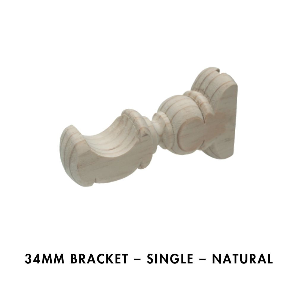34mm Bracket – Single – Natural