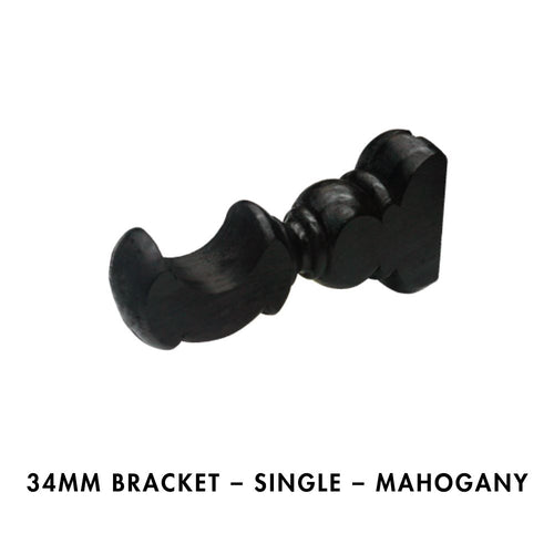 34mm Bracket – Single – Mahogany