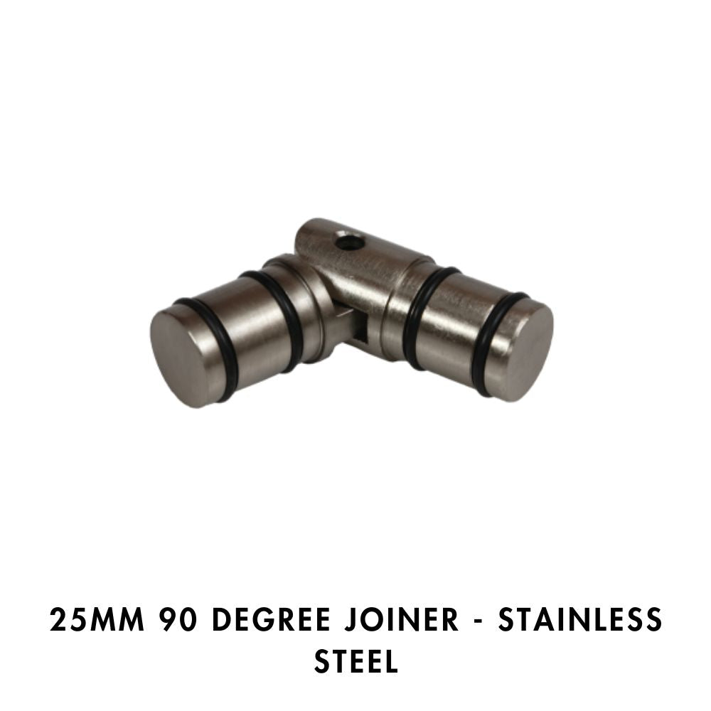 25MM 90 Degree Joiner - Stainless Steel