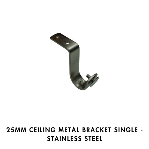 25mm Ceiling Metal Bracket – Single – Stainless Steel (2pc)