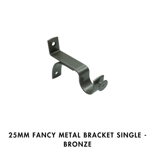 25mm Fancy Metal Bracket Single – Bronze
