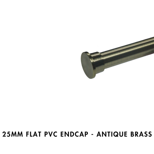 25mm Flat PVC Endcap – Antique Brass