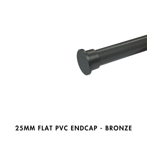 25mm Flat PVC Endcap – Bronze