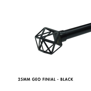 25MM Geo Finial - Black