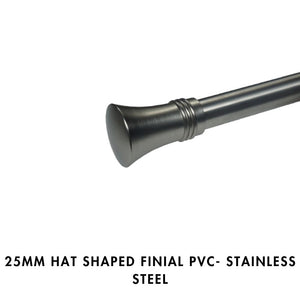 25mm Hat Shape Finial PVC – Stainless Steel
