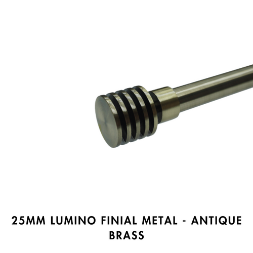25mm Lumino Finial Metal – Antique Brass