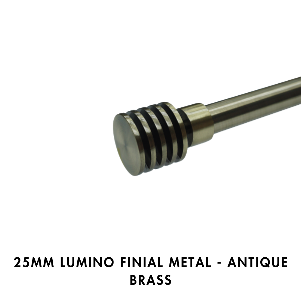 25mm Lumino Finial Metal – Antique Brass