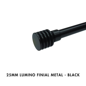 25MM Lumino Finial Metal - Black