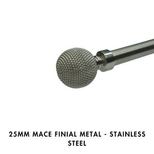 25mm Mace Finial Metal – Stainless Steel (2pc)