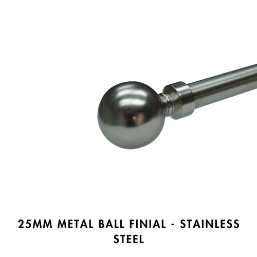 25mm Metal Ball Finial – Stainless Steel (2pc)