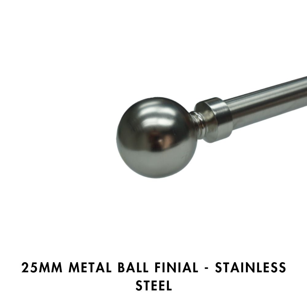 25mm Metal Ball Finial – Stainless Steel (2pc)