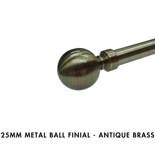 25mm Metal Ball Finial – Antique Brass