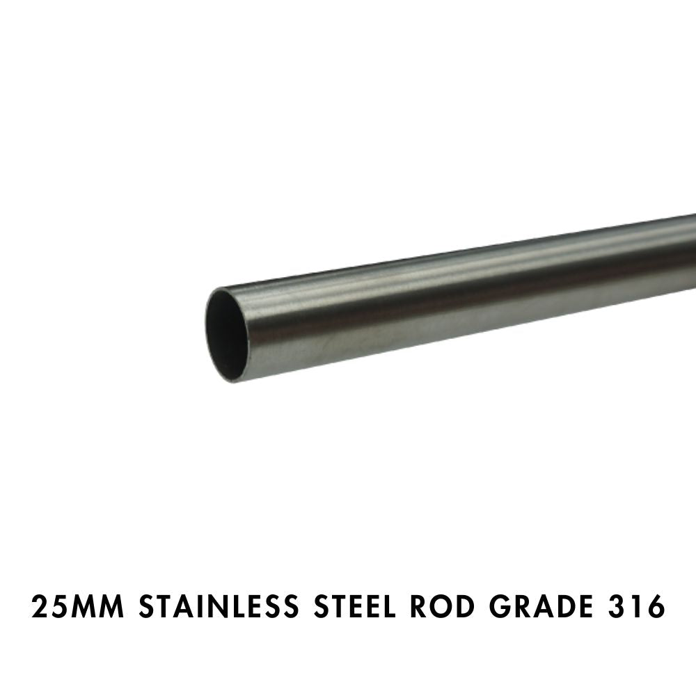 25mm Stainless Steel Rod - Grade 316