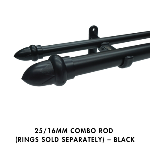25/16mm Combo Rod (Rings Sold Separately) – Black
