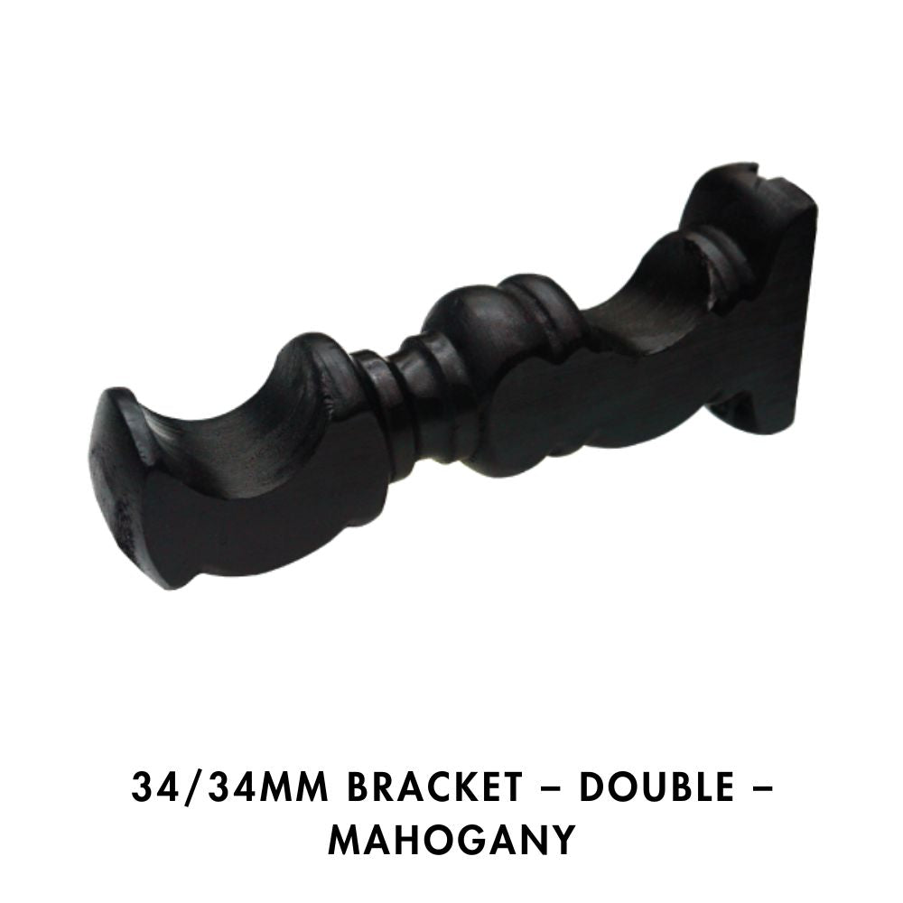 34/34mm Bracket – Double – Mahogany