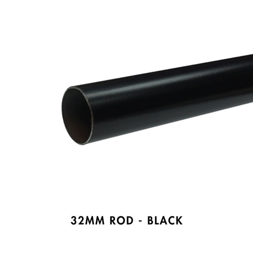 32mm Steel Rod – Black
