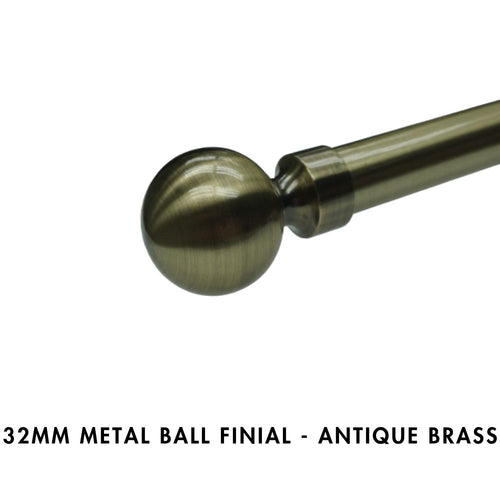 32mm Metal Ball Finial – Antique Brass