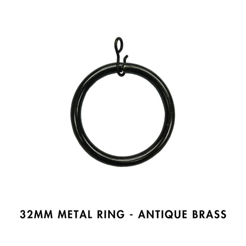 32mm Metal Rings – Antique Brass (10pc)