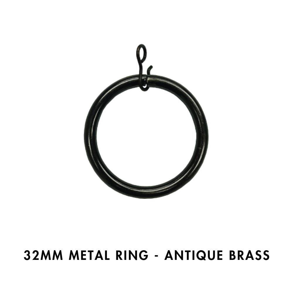 32mm Metal Rings – Antique Brass (10pc)