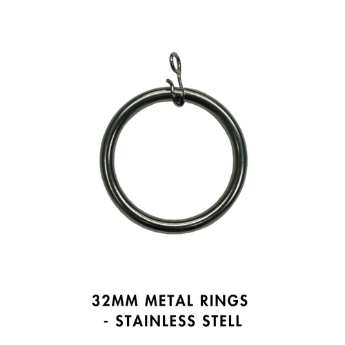 32mm Metal Rings – Stainless Steel