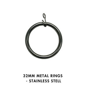32mm Metal Rings – Stainless Steel