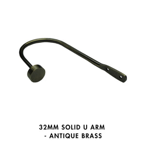 32mm Solid U Arm – Antique Brass