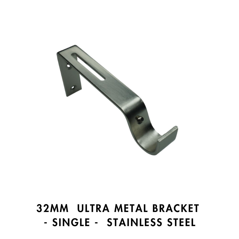 32mm Ultra Metal Bracket – Single – Stainless Steel
