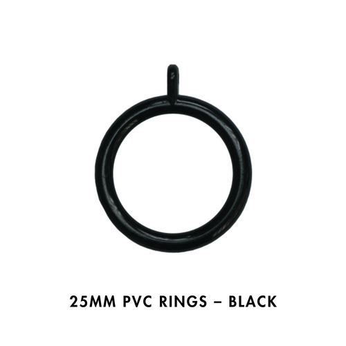25mm PVC Rings – Black