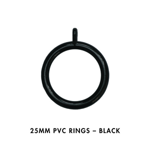 25mm PVC Rings – Black