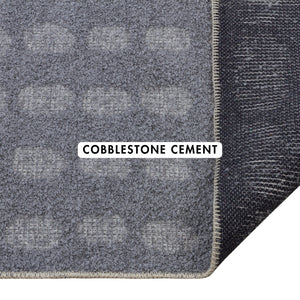 Cobblestone Cement Geometric Rug