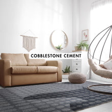 Load image into Gallery viewer, Cobblestone Cement Geometric Rug