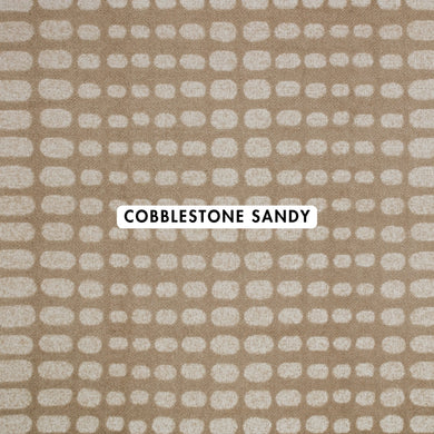 Cobblestone Sandy Geometric Rug