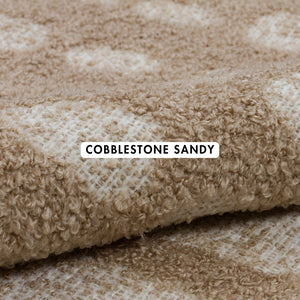 Cobblestone Sandy Geometric Rug