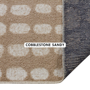 Cobblestone Sandy Geometric Rug