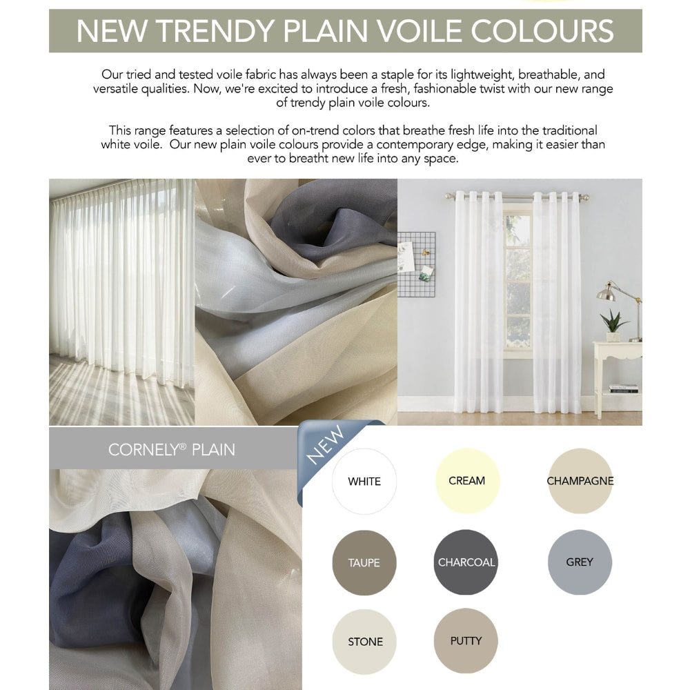 Cornely Plain Voile Fabric