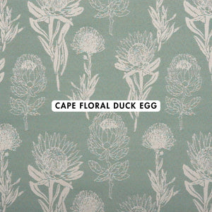 Cape Floral Duck Egg Outdoor Fabric