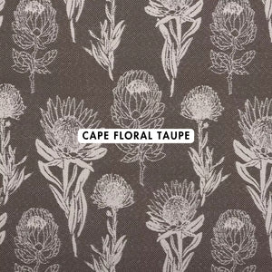 Cape Floral Taupe Outdoor Fabric