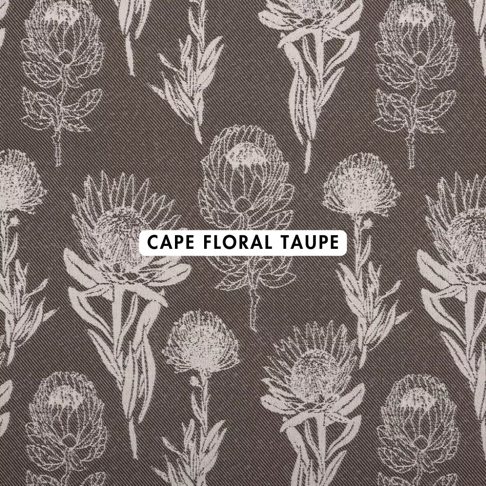 Cape Floral Taupe Outdoor Fabric