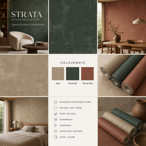 Strata Geometric Stripe Wallpaper