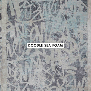 Doodle Sea Foam Abstract Rug