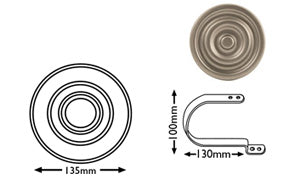Disk Tieback with U-Arm - 135mm