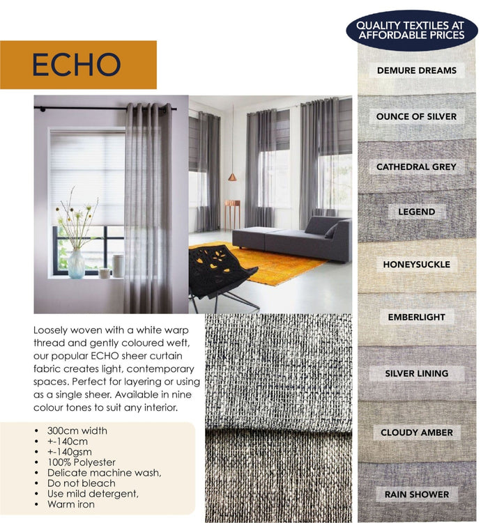 Echo Sheer Curtain Fabric