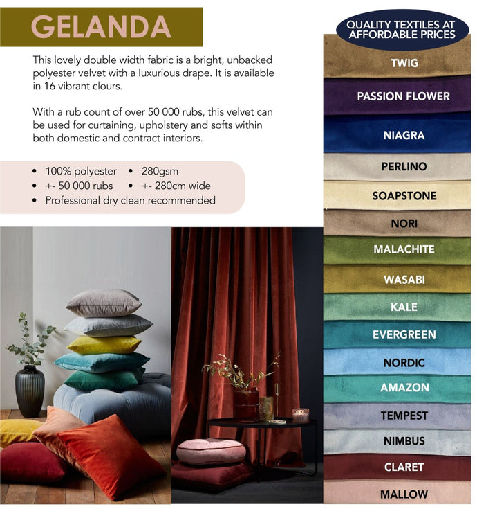 Gelanda Double-Width Velvet Upholstery Fabric