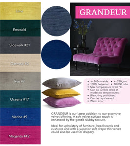 Grandeur Velvet Upholstery Fabric