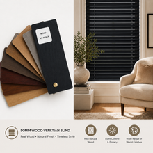 Load image into Gallery viewer, 50mm Wood Venetian Blind