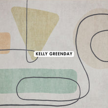 Load image into Gallery viewer, Kelly Green Day Geometric Rug