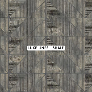 Luxe Lines Shale Wallpaper