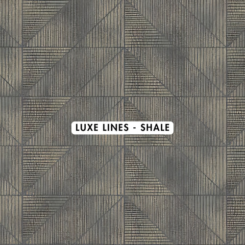 Luxe Lines Shale Wallpaper