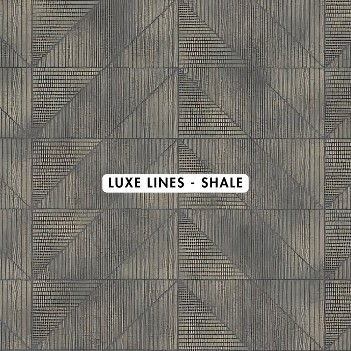 Luxe Lines Shale Wallpaper