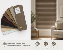Load image into Gallery viewer, 50mm Wood Venetian Blind